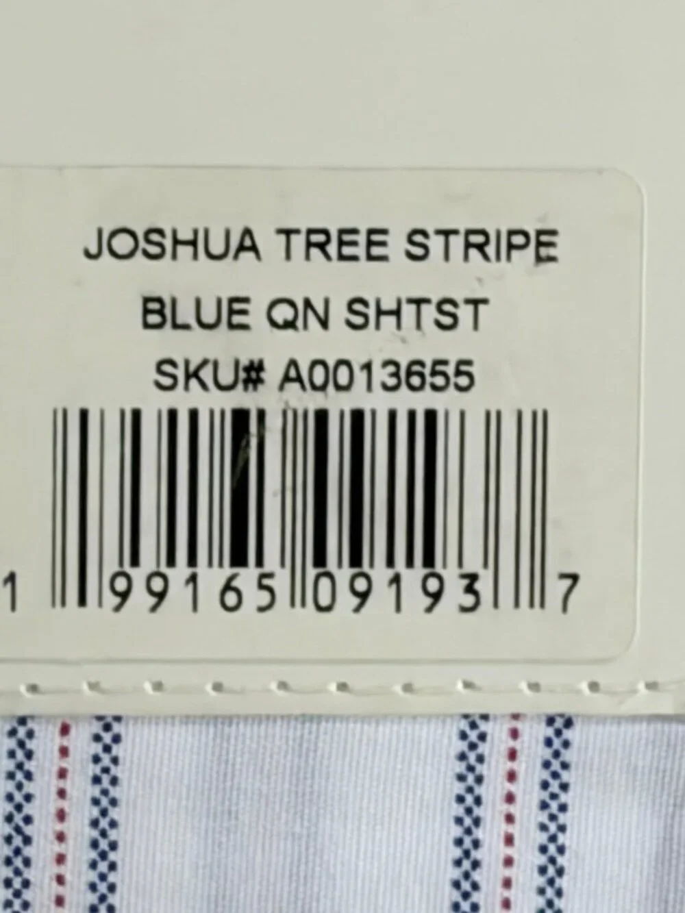 Tommy Hilfiger Queen Size Cotton Percale Sheet Set Joshua Tree Stripe Red Blue